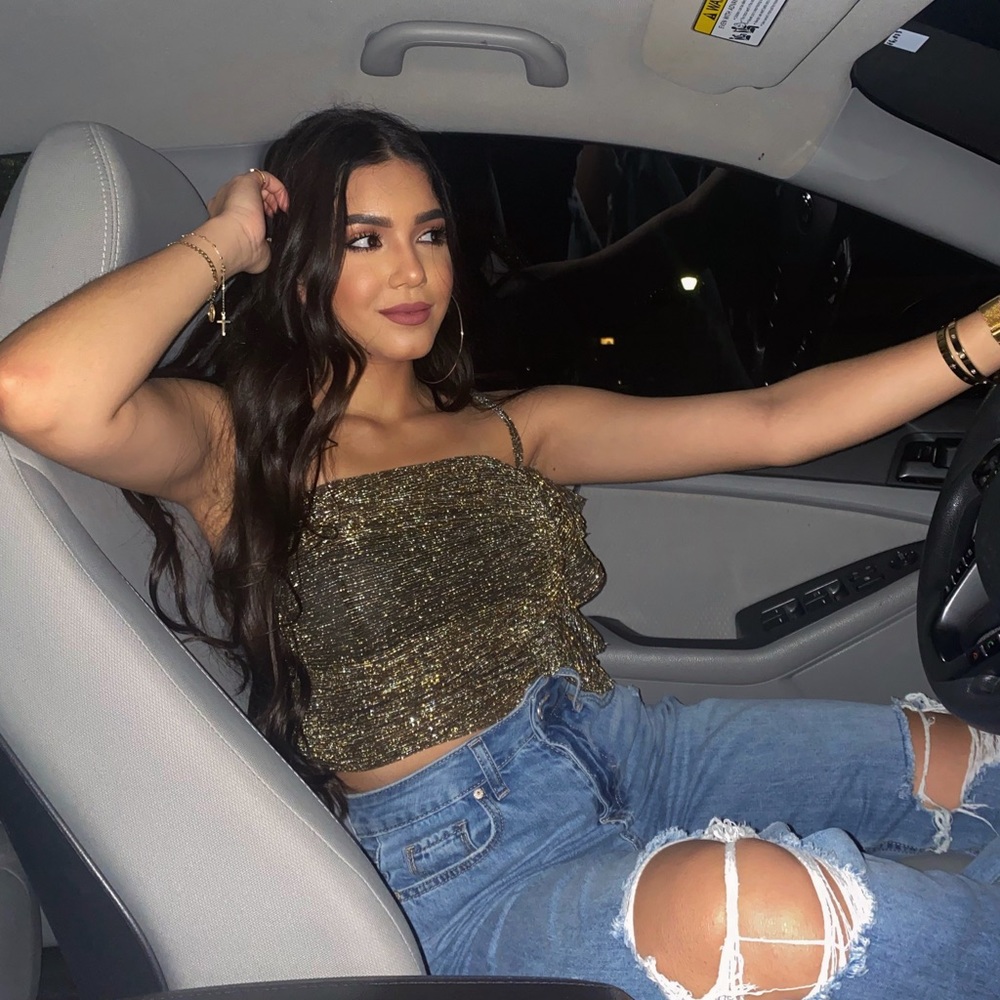 Gold-ish Zara Crop Top.